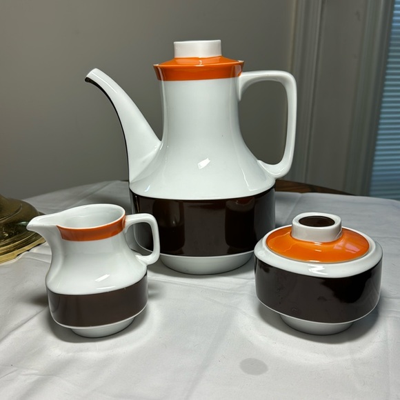 Eschenbach Bavaria Germany porcelain Coffee/tea pot with sugar and creamer - Picture 1 of 10